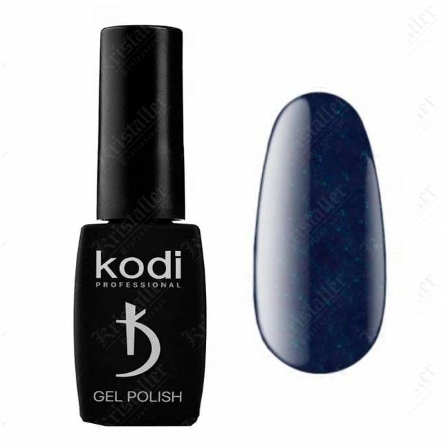Гель-лак Kodi №100AQ Тёмно-синий с зеленым шиммером, крем